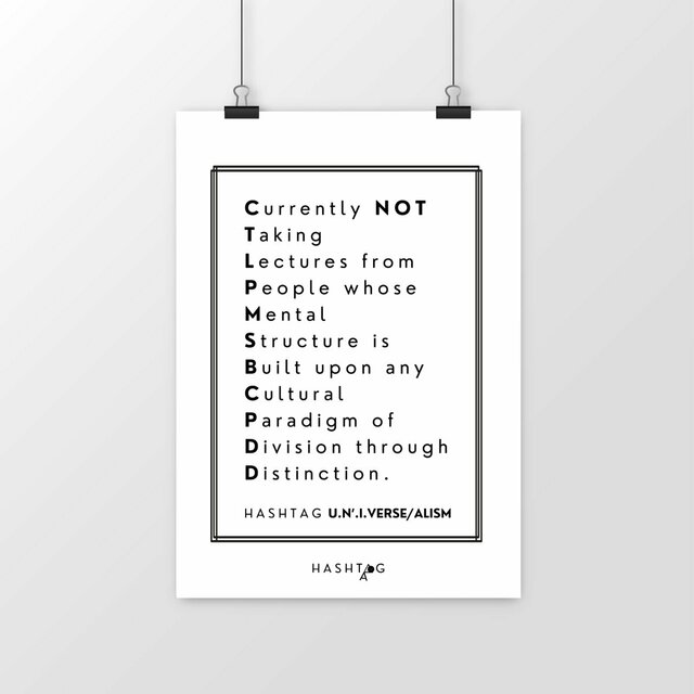 Image front H A S H T A G - Universal - Post/R White