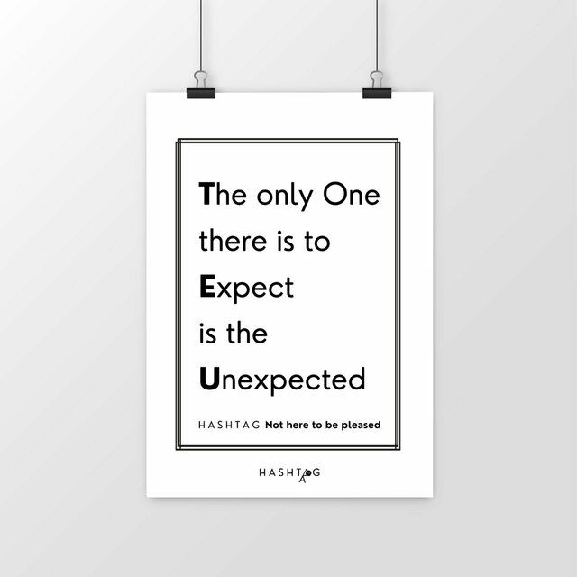 Image front H A S H T A G - Not Here to Be Pleased - Post/R White