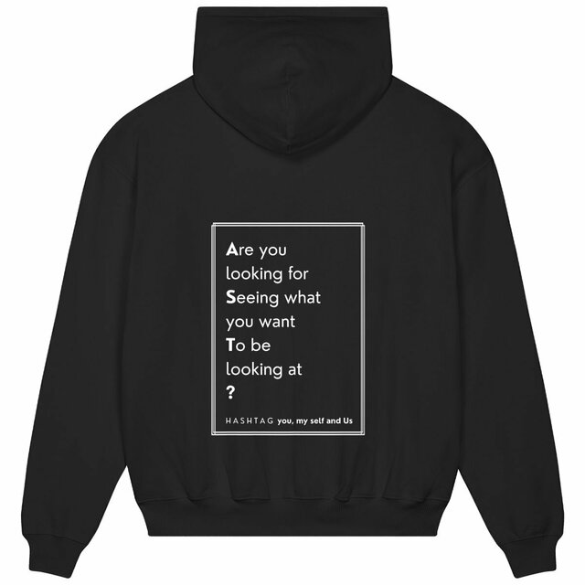 Image back H A S H T A G - The Power of Three. - U&I-Gender Oversized Hoodie White Edited