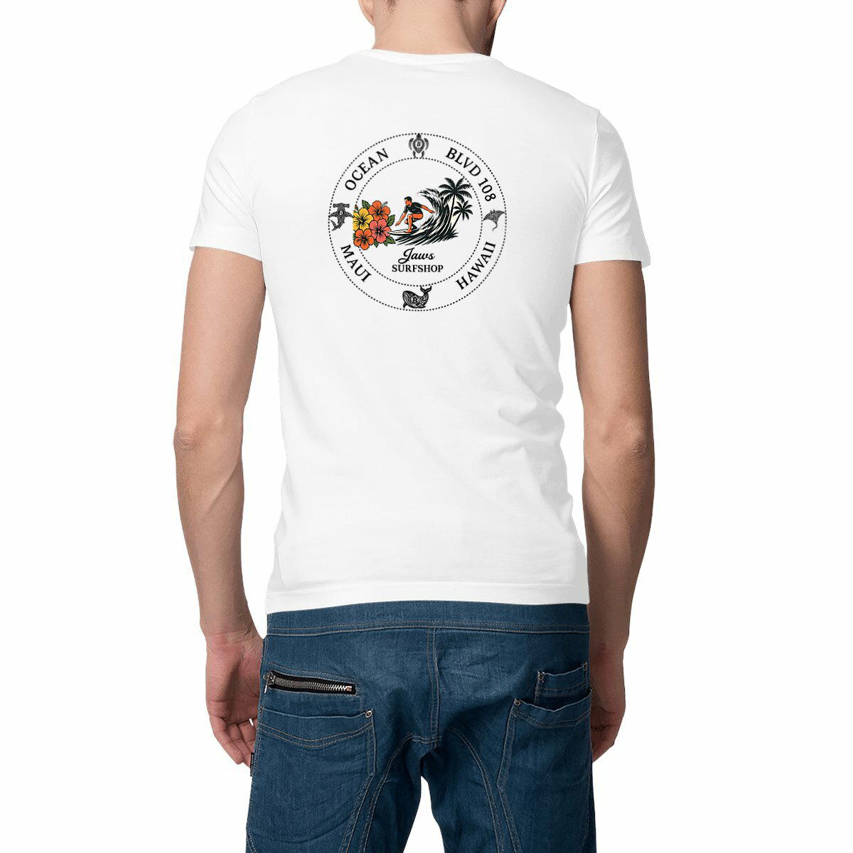 Plongez dans la vibe surf vintage et crypto  avec un Design tribal hawaïen pour les surfeu