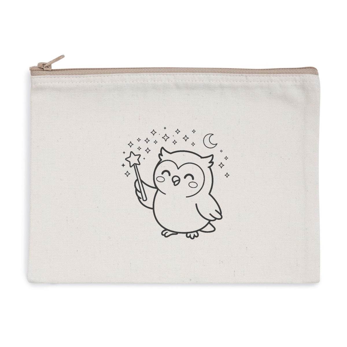 Pochette zippée recyclée - chouette baguette - Image