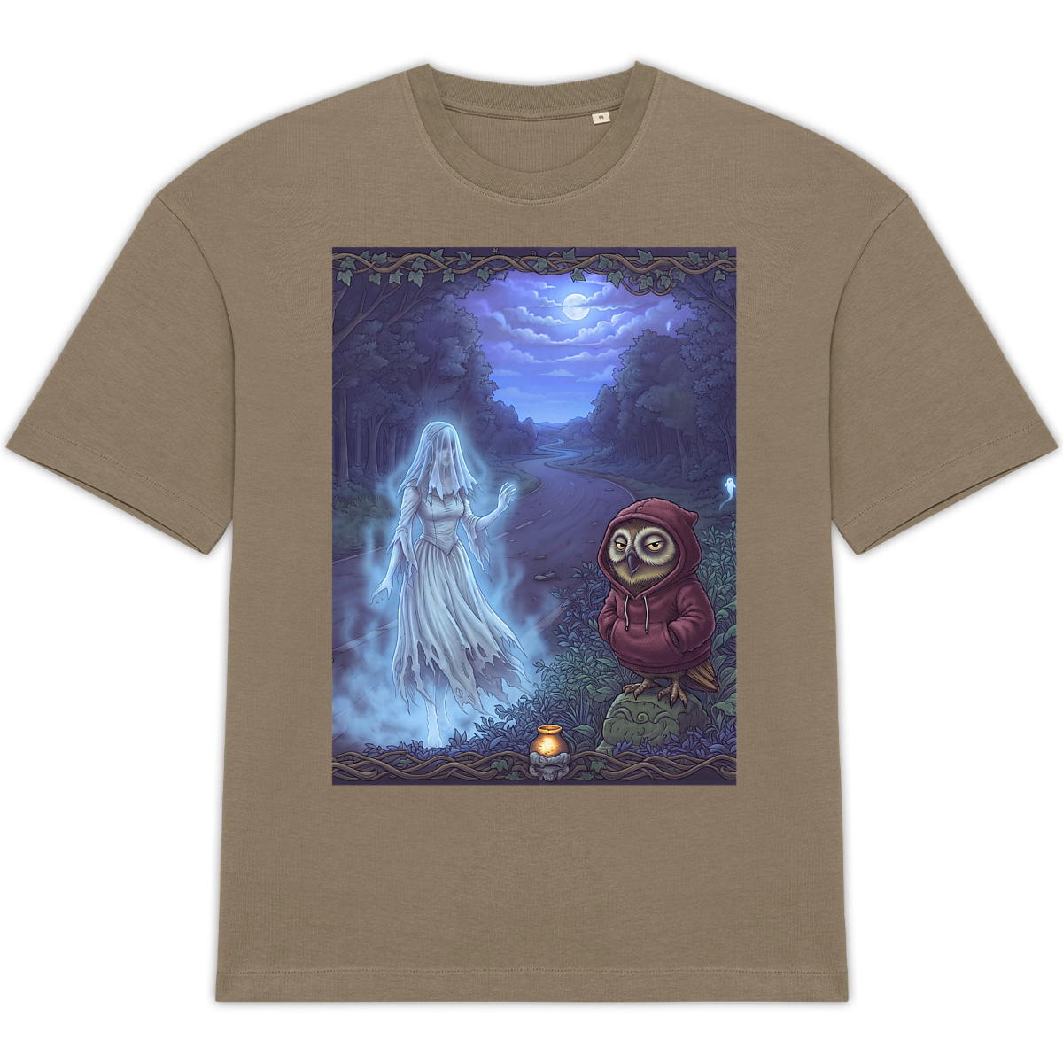 T-shirt Unisexe Oversized - Dame blanche