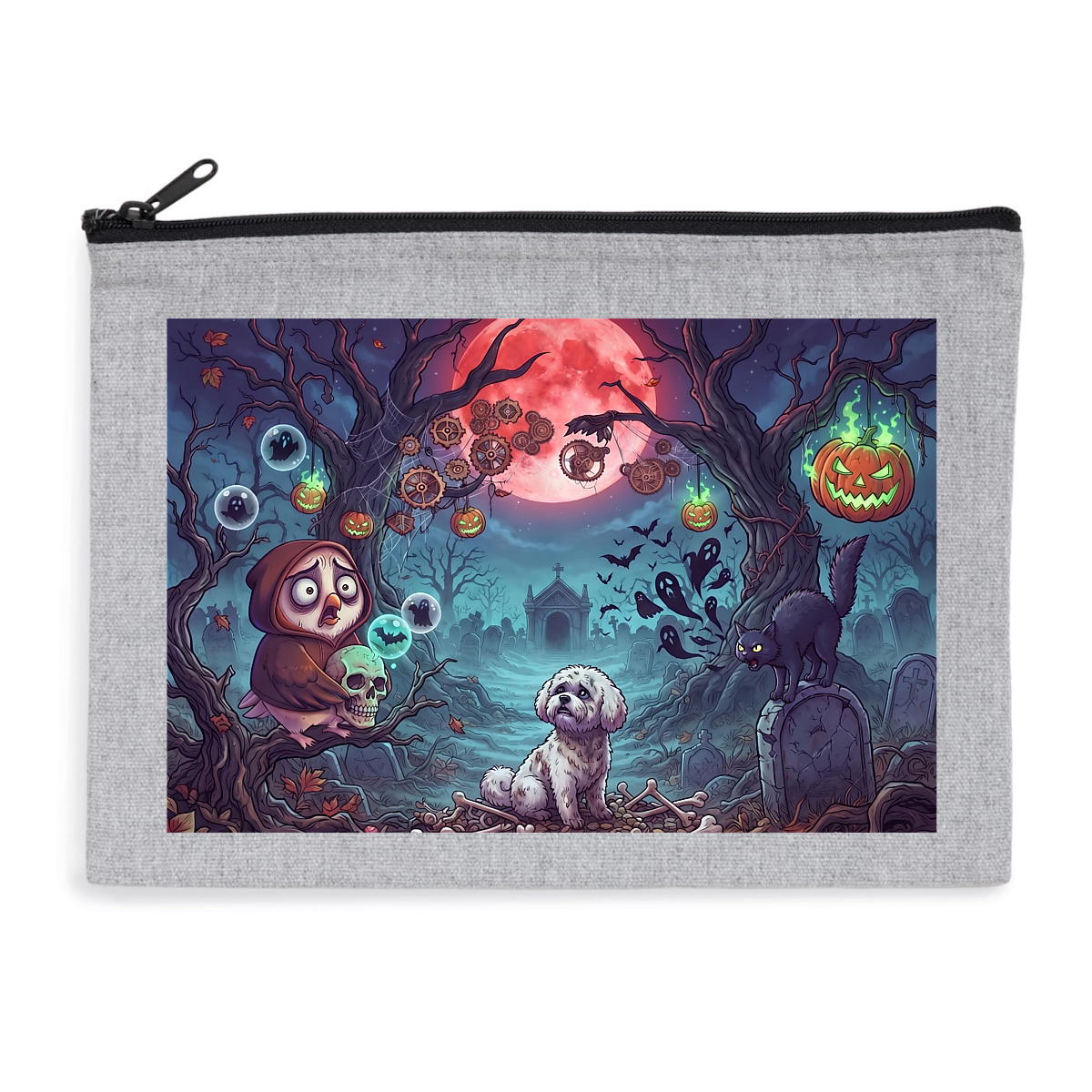 Pochette zippée recyclée - Halloween 1