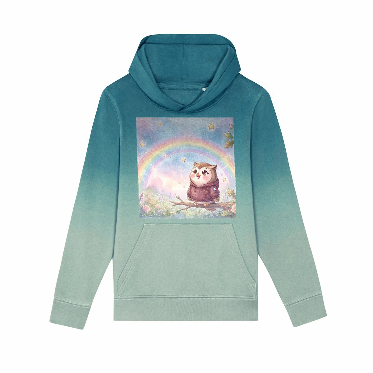 Sweat à capuche Enfant Dip Dye - Arc en ciel - Image