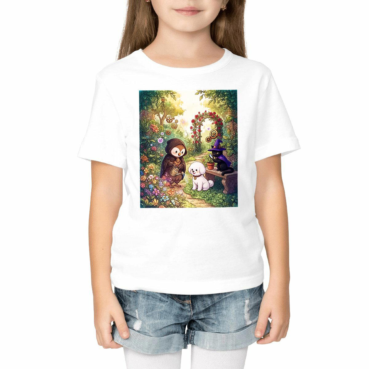 T-shirt Enfant Léger - Jardin fleuri