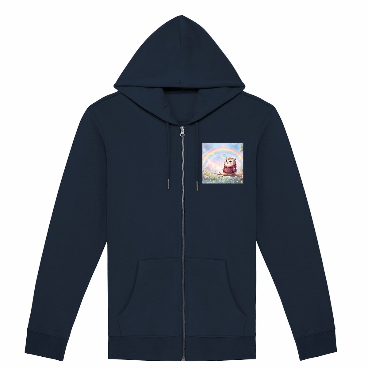 Sweat à capuche zippé unisexe - Arc en ciel