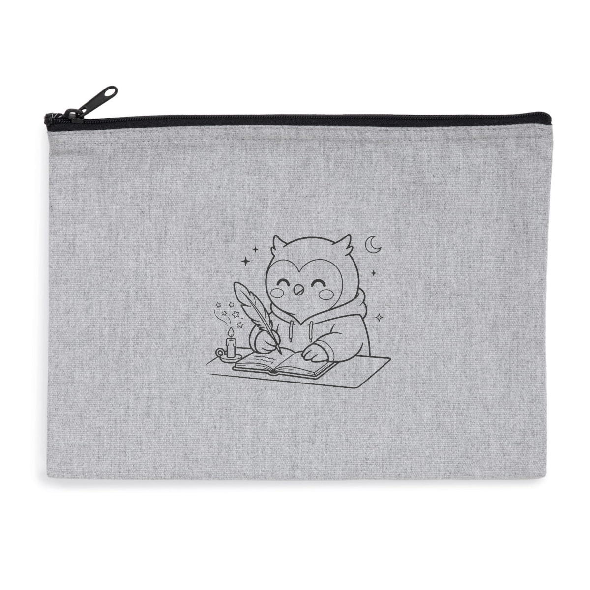 Pochette zippée recyclée - chouette journal