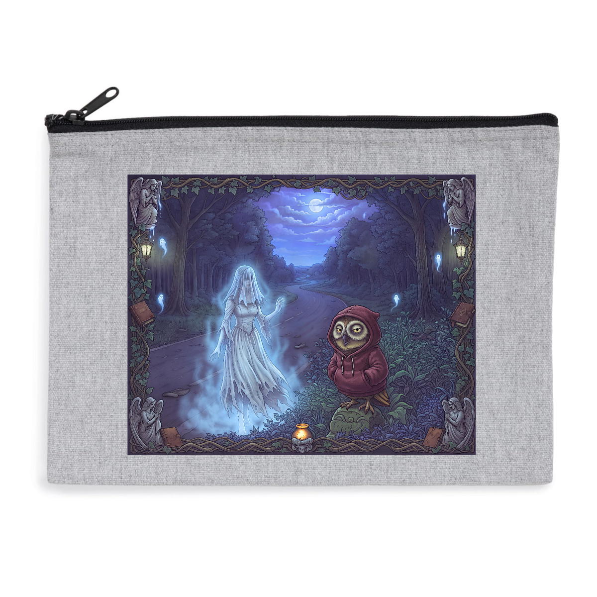 Pochette zippée recyclée - La dame blanche