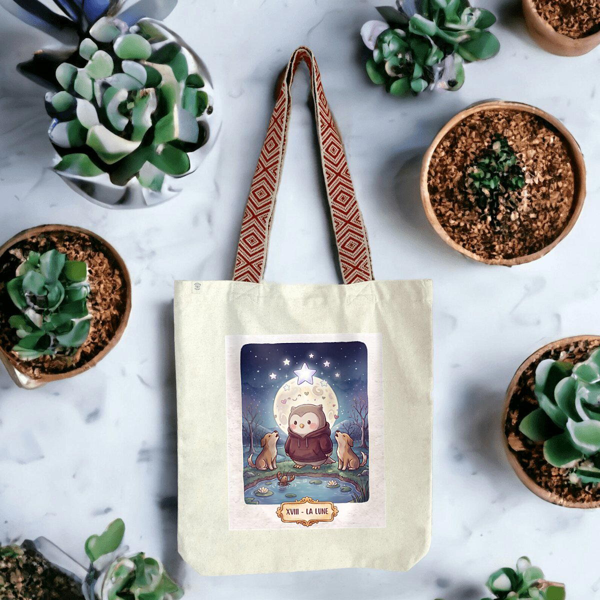 Totebag ethnique - La lune