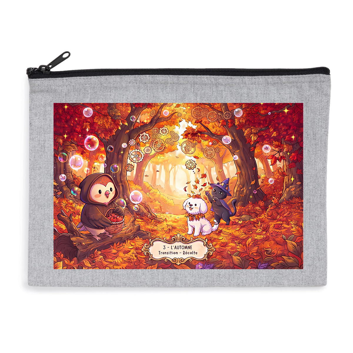 Pochette zippée recyclée - Automne oracle