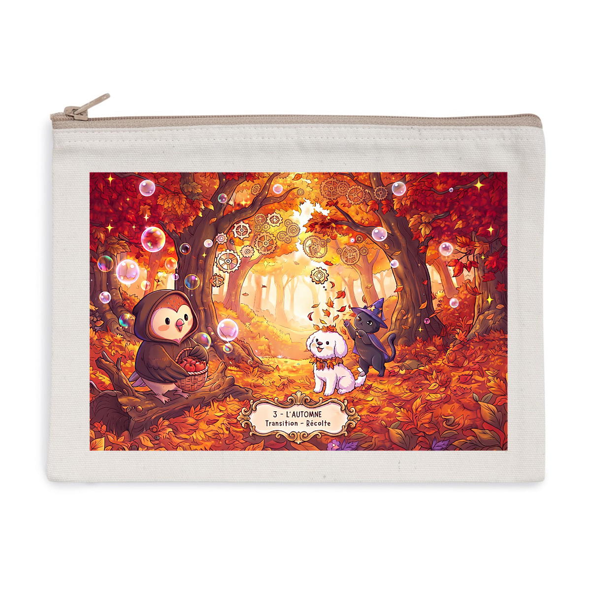 Pochette zippée recyclée - Automne oracle - Image