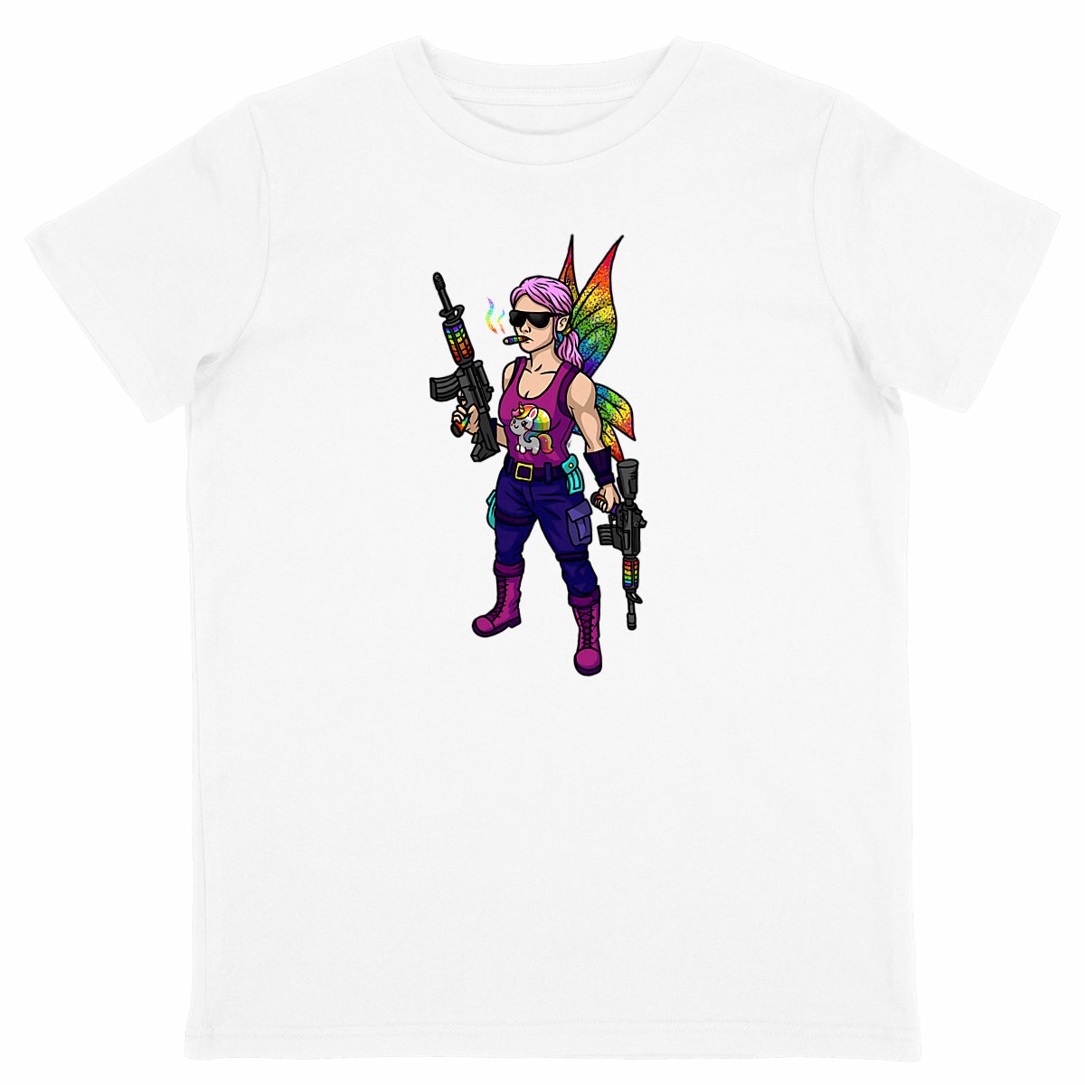 T-shirt enfant avec fée arc-en-ciel - Image