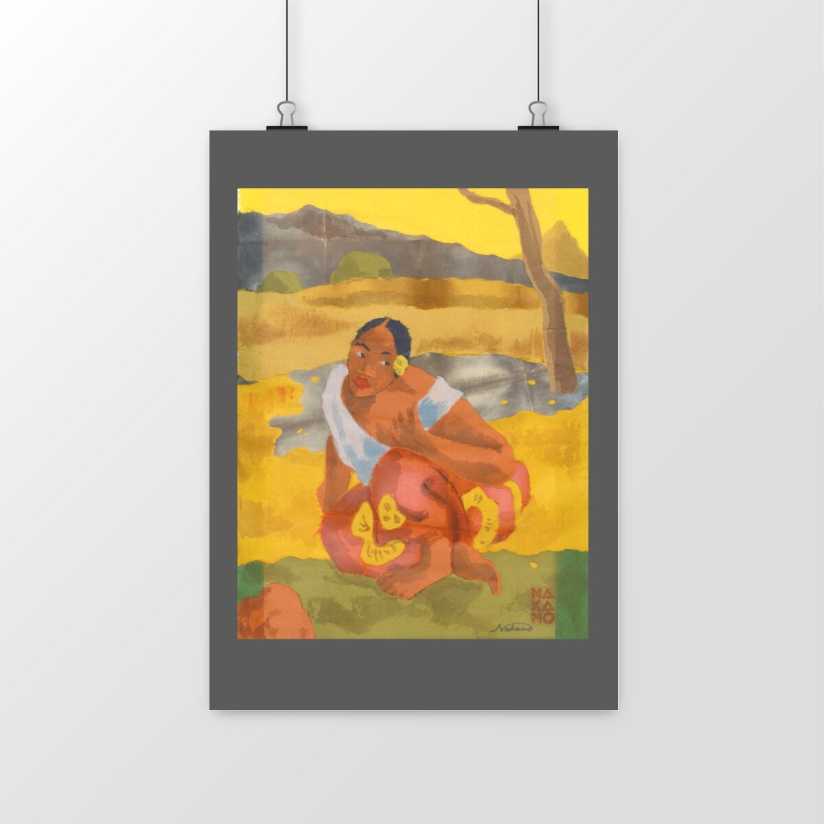 Image front Gauguin's Tahitian Dream / Washi Paper Collage