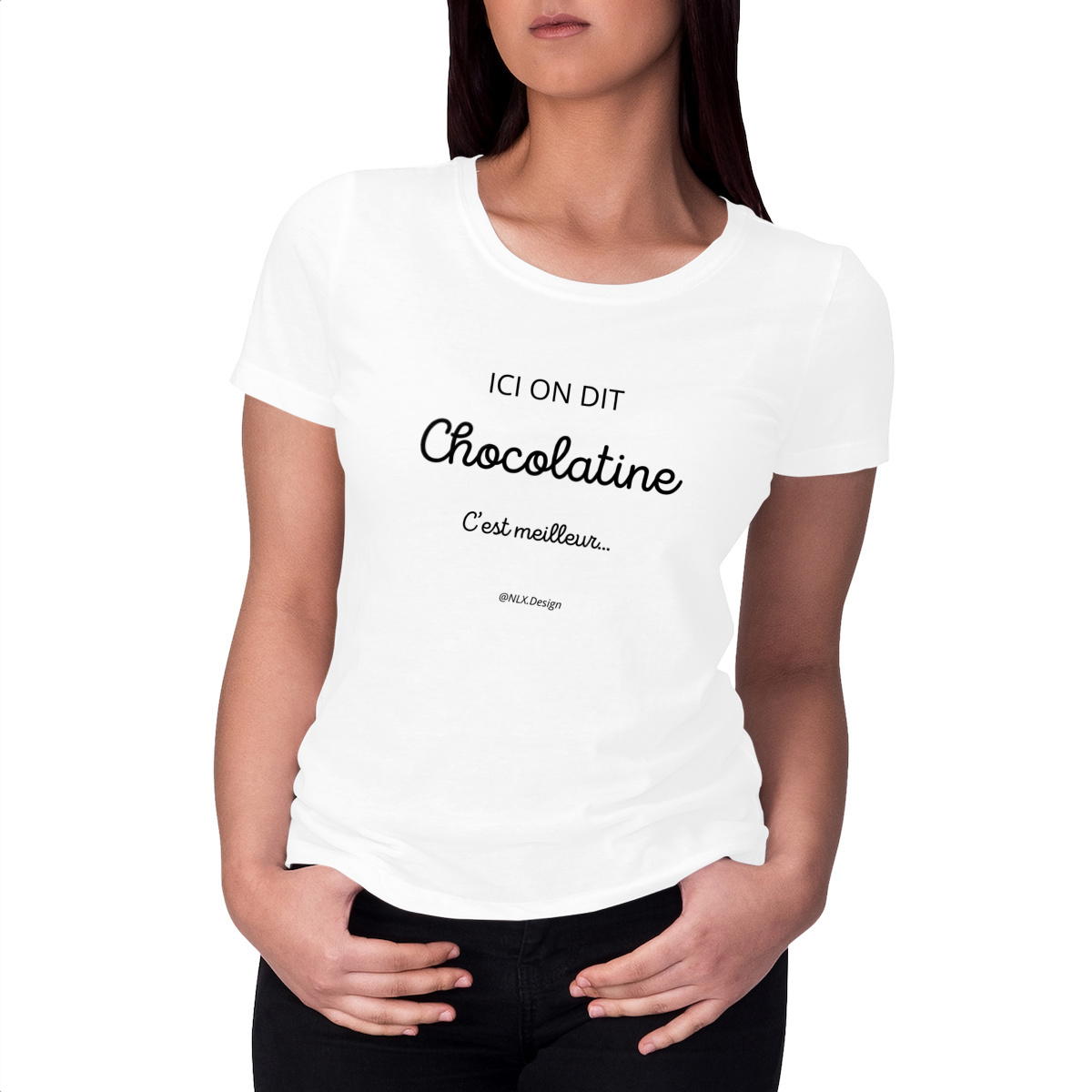 Image front T-shirt Femme - Premium Plus / Chocolatine