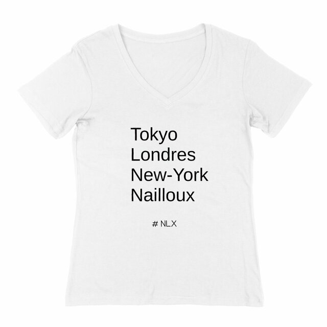 Image back T-shirt Femme Col V - Change / Capitales