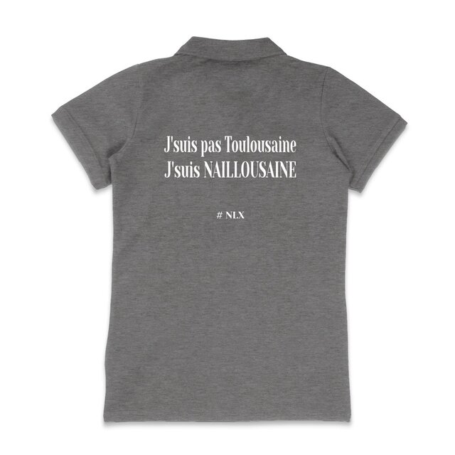 Image back Polo Femme - Premium / J'suis Naillousaine / Imprimé dos