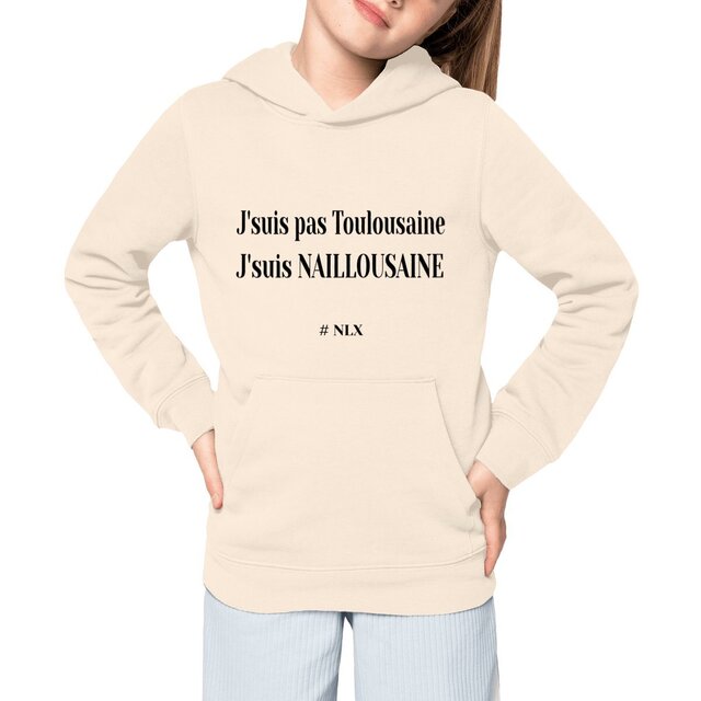 Image front Sweat à capuche Enfant - Premium Plus / J'suis Naillousaine