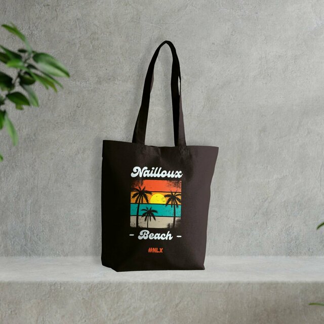 Image front Totebag épais - Premium Plus / Nailloux beach palmiers