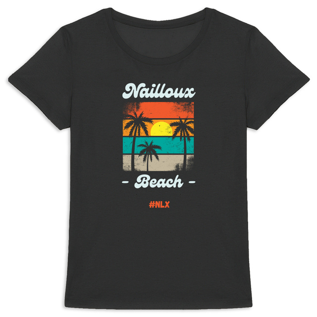 Image back T-shirt Femme - Premium Plus / Nailloux beach palmiers