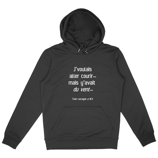 Image back Sweat à capuche Mixte - Premium Plus / Y'avait du vent