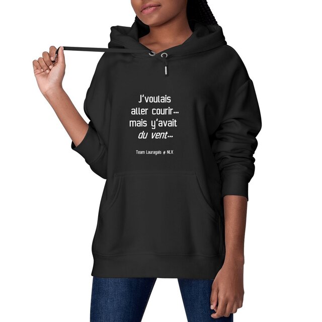 Image front Sweat à capuche Mixte - Premium Plus / Y'avait du vent