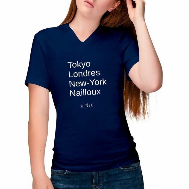 Image front T-shirt Femme Col V - Change / Capitales