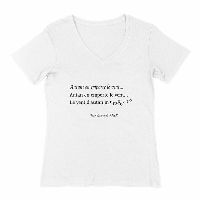 Image back T-shirt Femme Col V - Change / Autant en emporte le vent