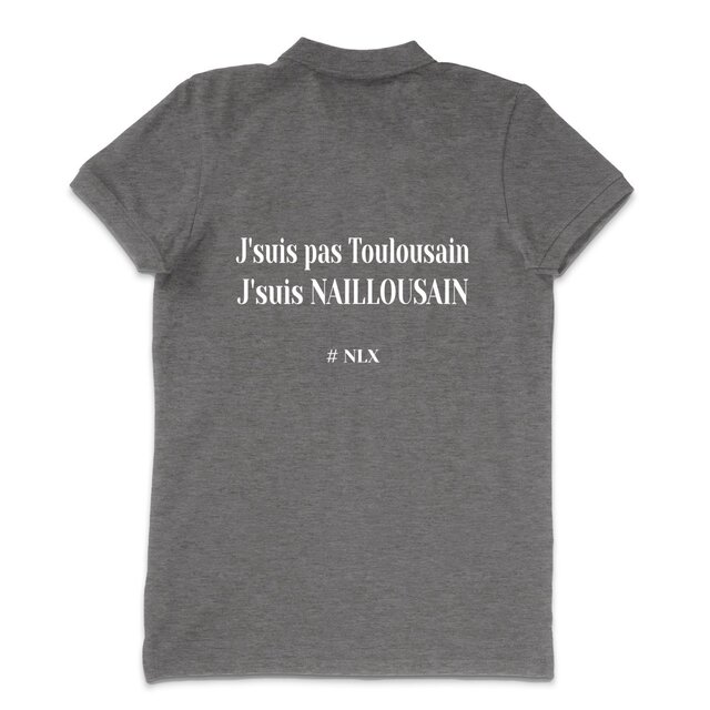 Image back Polo Homme - Premium / J'suis Naillousain / Imprimé dos