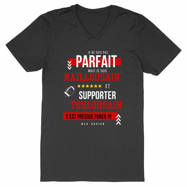 Image back T-shirt Homme Col V - Change / Nailloux rugby Homme