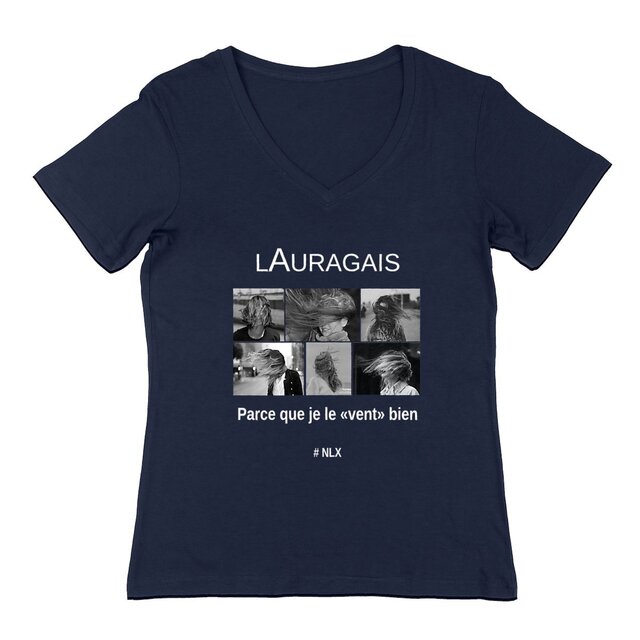 Image back T-shirt Femme Col V - Change / Je le vent bien