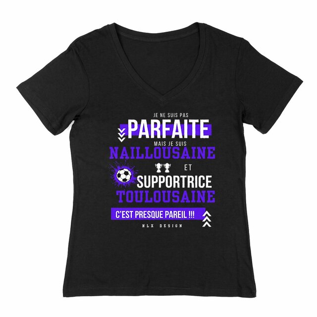 Image back T-shirt Femme Col V - Change / Nailloux Foot Femme