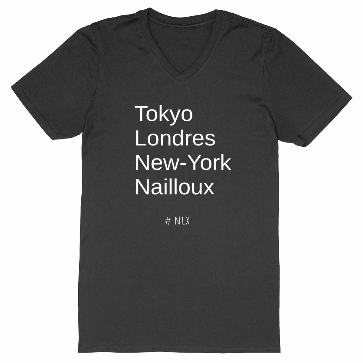 Image back T-shirt Homme Col V - Change / Capitales