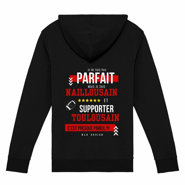 Image front Sweat à capuche zippé Homme - Premium Plus / Nailloux rugby Homme