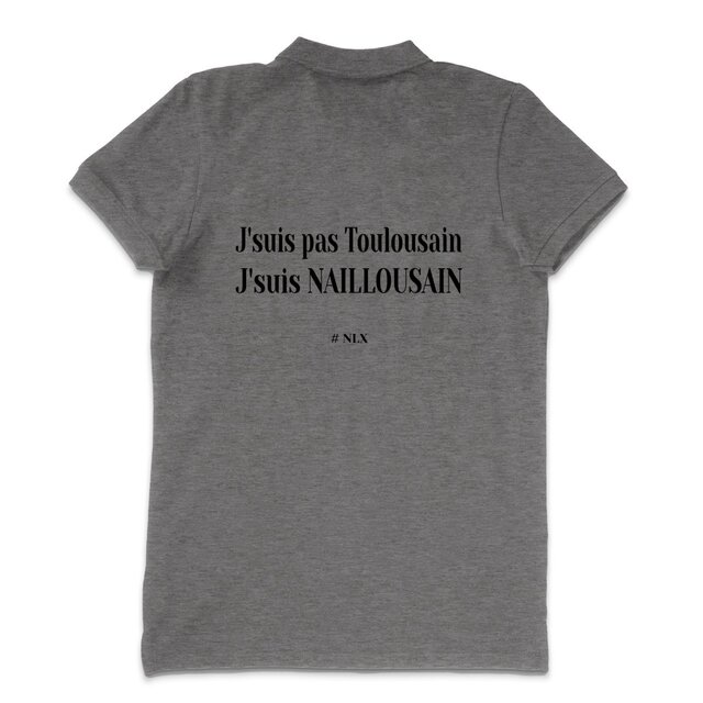 Image back Polo Homme - Premium / J'suis Naillousain / Imprimé dos