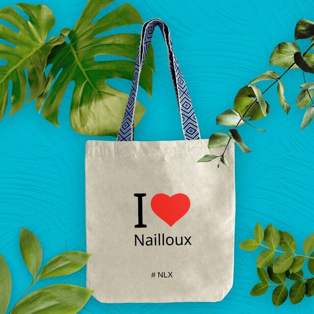 Image front Totebag ethnique - Premium Plus / I love Nailloux