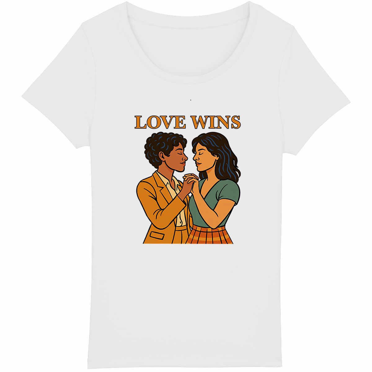 Love Wins - Lesbian Women's Lightweight T- Shirt - Image