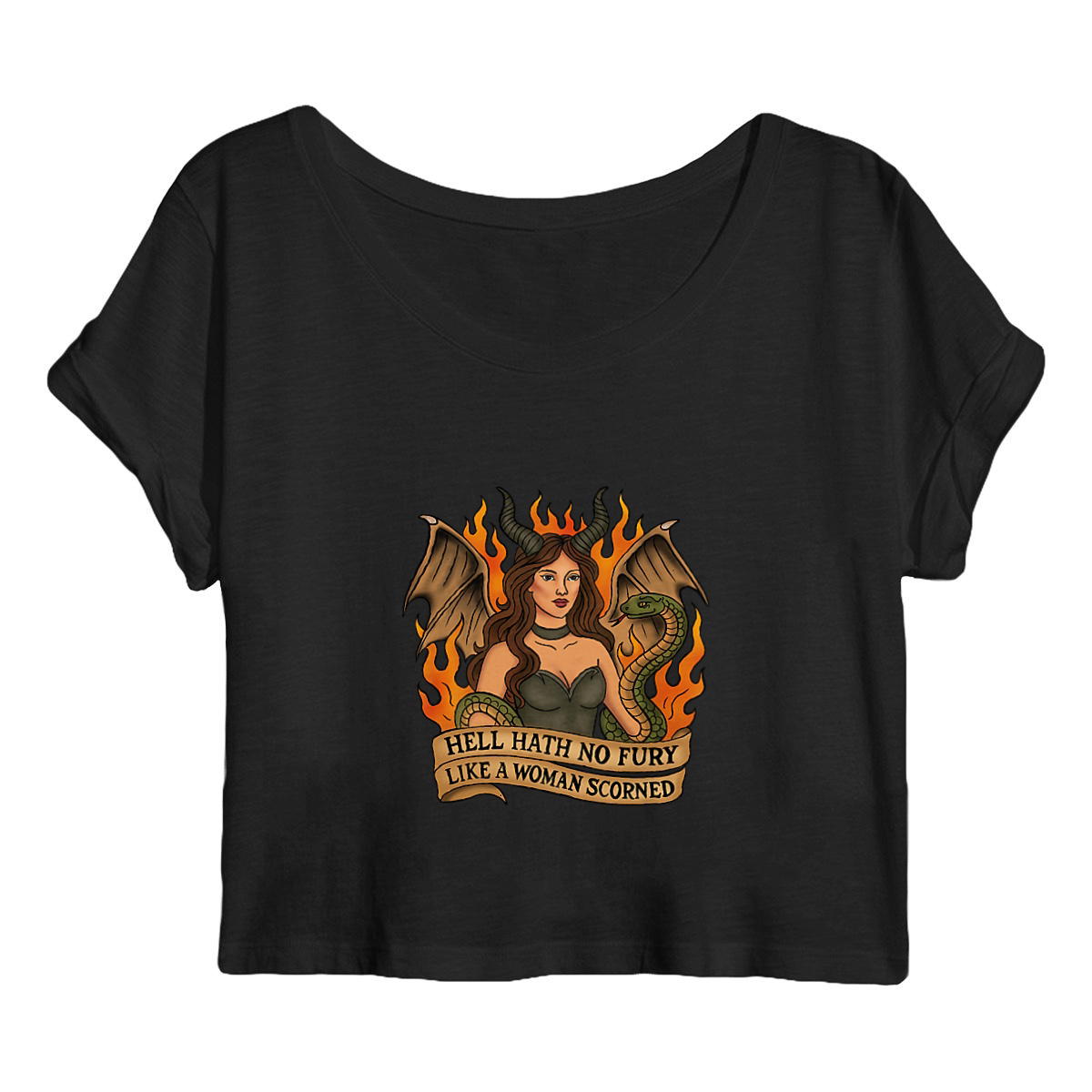 Hell Hath No Fury - Lilith Women's Crop Top - Image