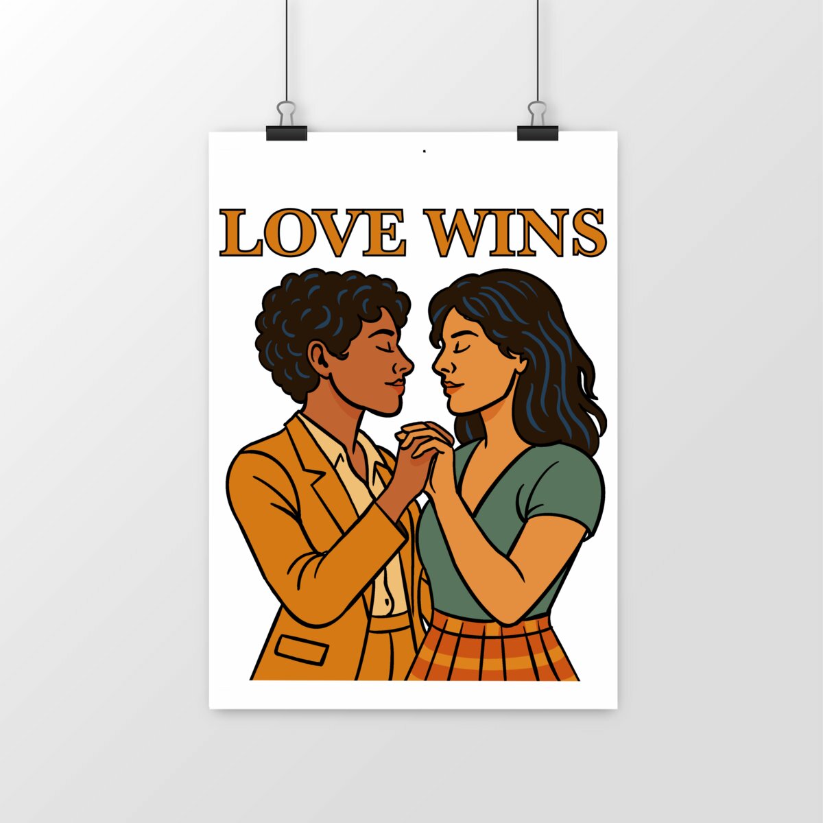 Love Wins - Lesbian Poster
