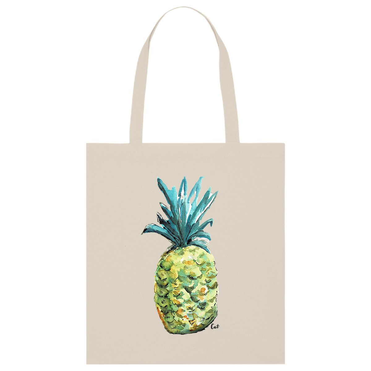 Image back tote bag léger Ananas