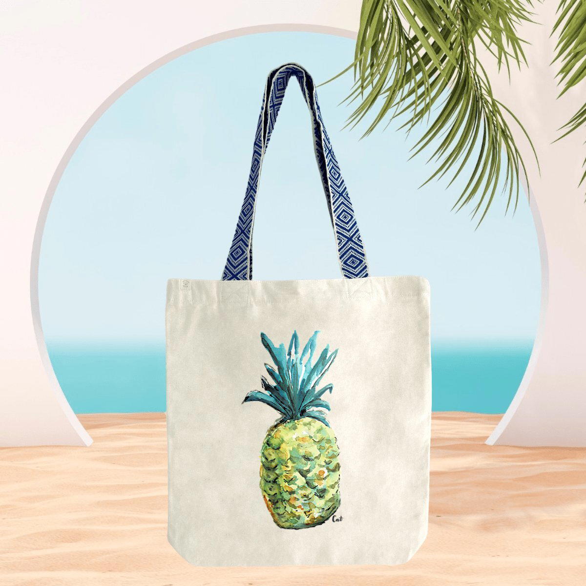 Image front Cabas ethnique Ananas