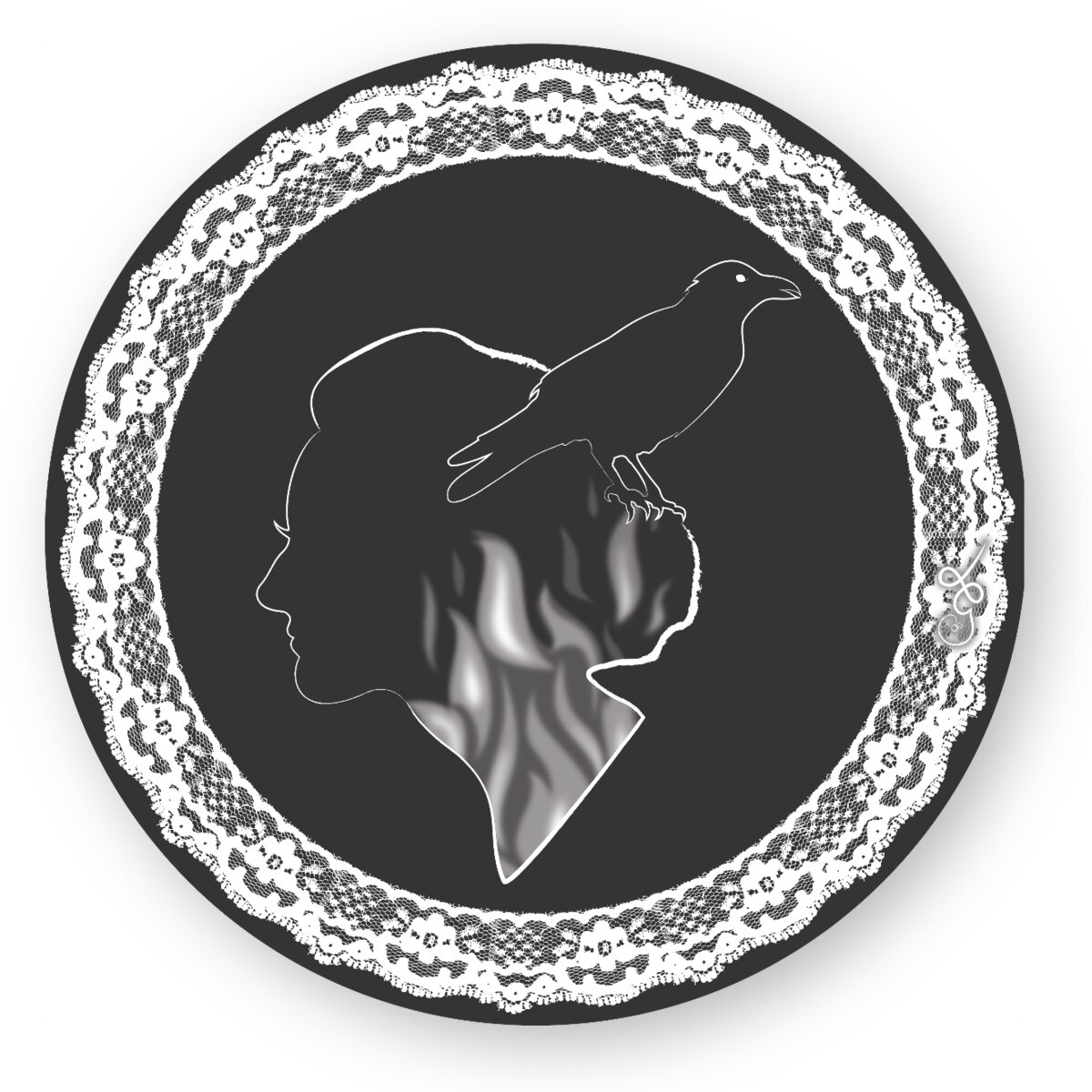 Image front Raven-haired Girl sticker