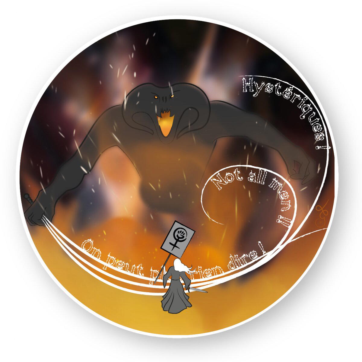 Image front Gandalf·e sticker