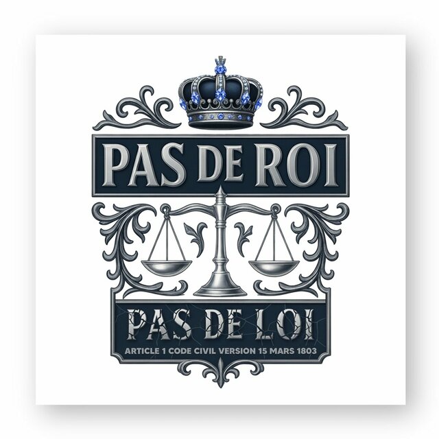 Autocollant Carré  - PAS DE ROI PAS DE LOI