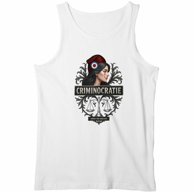Débardeur Coton BIO Homme - CRIMINOCRATIE - Image