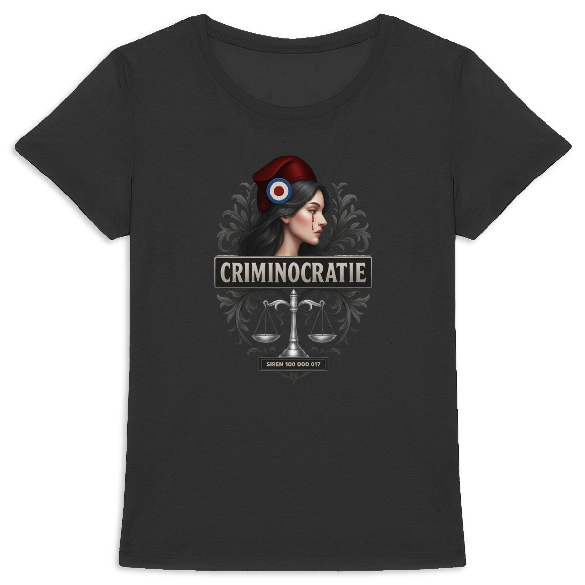 T-Shirt Femme Coton BIO - CRIMINOCRATIE - Image