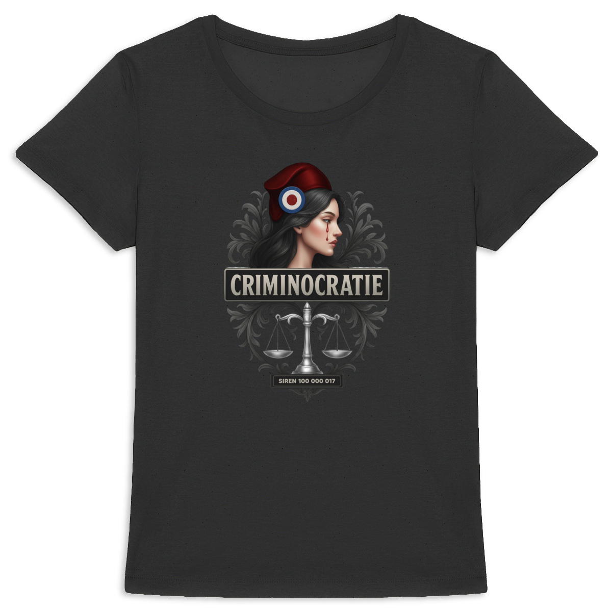 T-Shirt Femme Coton BIO - CRIMINOCRATIE - Image