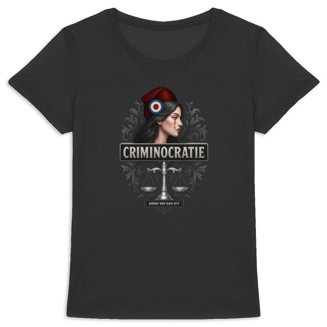 T-Shirt Femme Coton BIO - CRIMINOCRATIE - Image